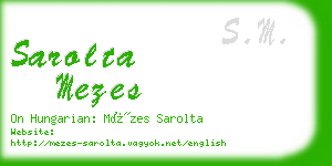 sarolta mezes business card